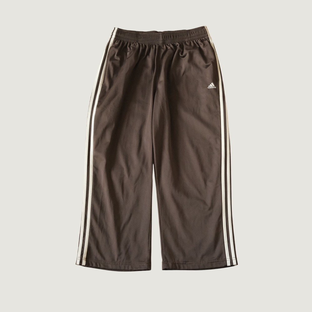 Adidas Track Pants Straight Leg Brown White Stripe Large A02001 Y2K Athleisure L